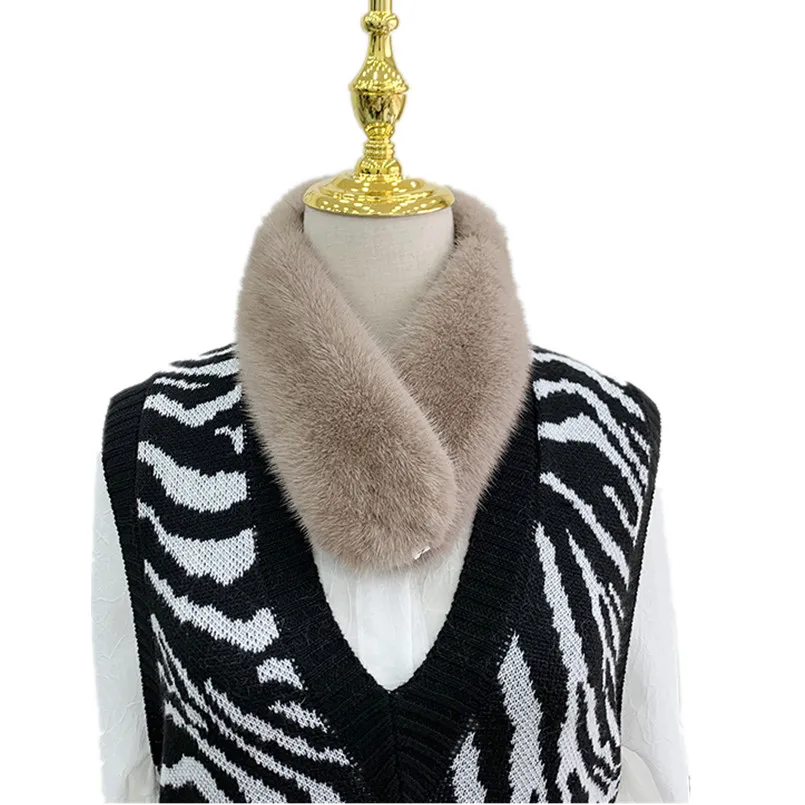 

Real Mink Fur Scarf Fall Winter Warm Women Full Pelt Wraps Neck Warmer