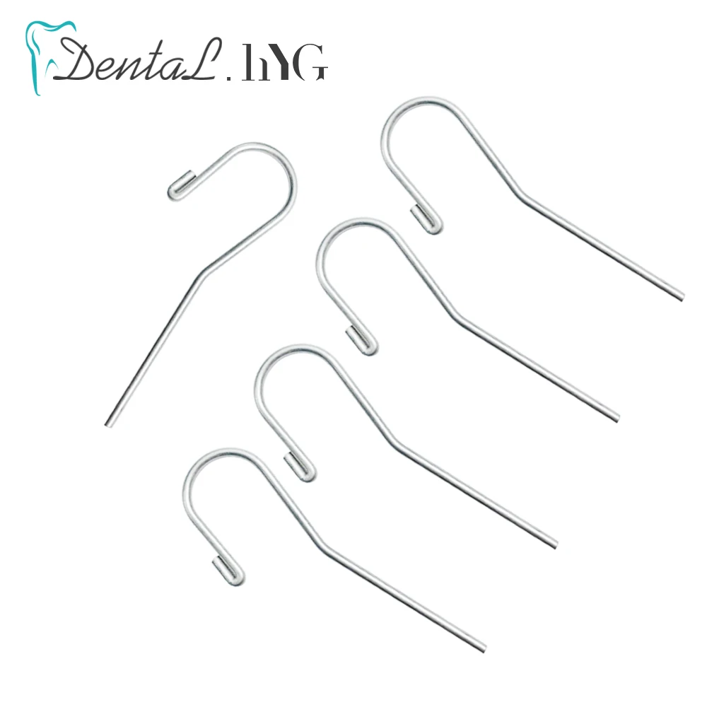 Universal Type 5Pcs/pack Dental Lip Hook Root Canal Measuring Instrument Accessories Lip Mouth Hook Apex Locator Hook Dentist