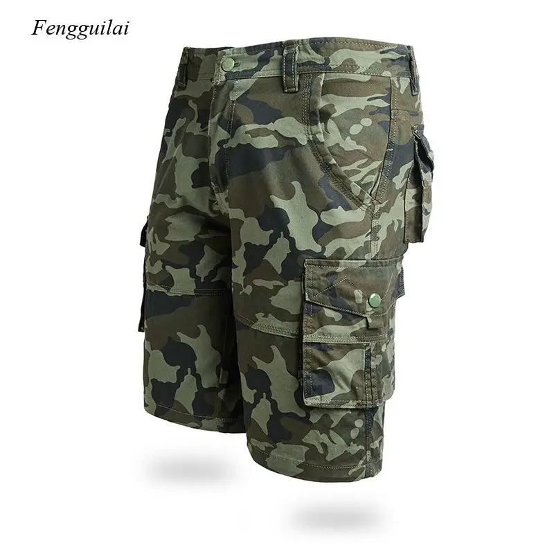

2021 Summer Fashion Working Shorts Men's Camouflage Five Point Loose Large Size Working Wear Pants