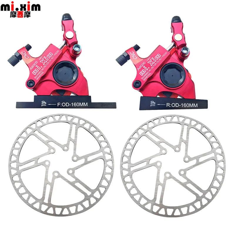 Road Bike Hydraulic Disc Brake Calipers with 160mm Brake Rotor Flat Mount Gravel Bicycle Oil Brake - view 3