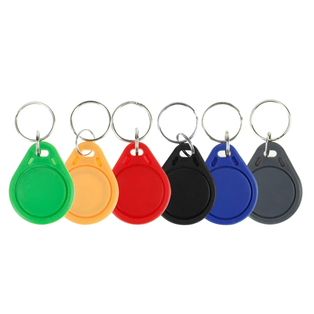 10 pçs rfid keyfobs mifare 13.56mhz 14443a m1 s50 pequeno inteligente ic chaveiro tag keyfob token nfc cartão de controle acesso