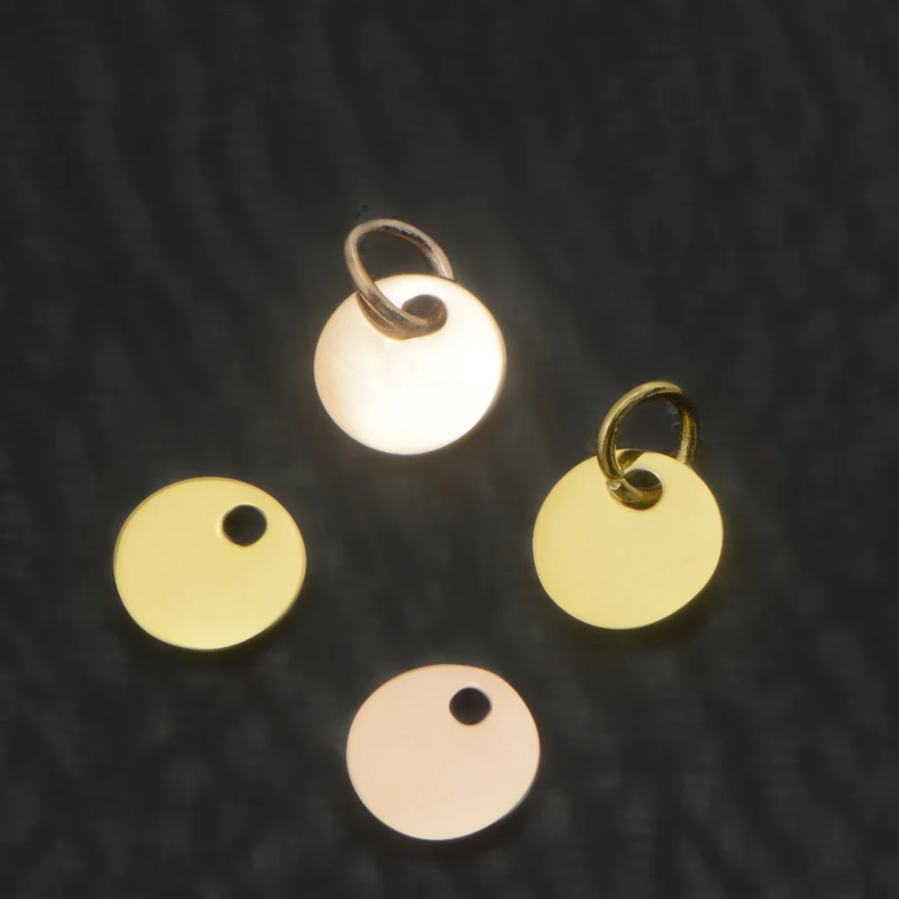 12mm 26 Alphabet Letters Stainless Steel Round Tags Charms for DIY Jewelry Making 20pcs/pack 3 colors