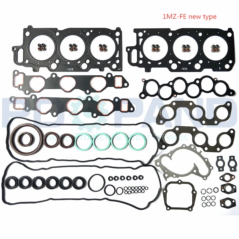 Zestaw uszczelek do remontu silnika 1MZFE 1MZ-FE0411120041 ForTOYOTA CAMRY Saloon/Estate CV2 XV2 dla ForLEXUS ES300 3.0 V6 24V