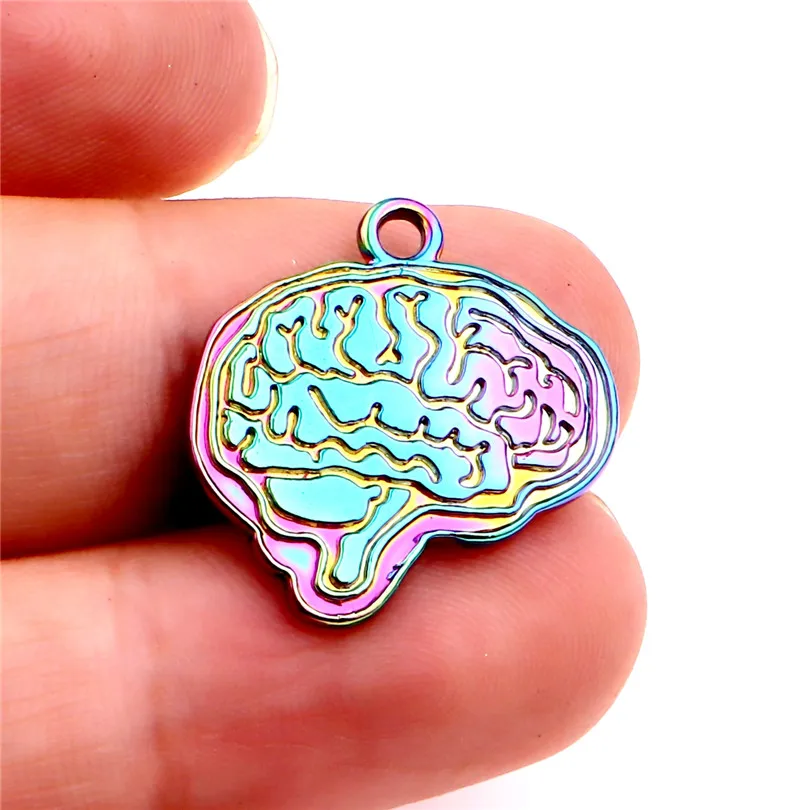20pcs Antique Medical Organ Brain Pendant Charms For Necklace Bracelet Handmade Jewelry Making Accessories 23252