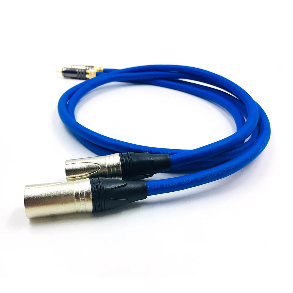 Haldane Pair WBT-0144 RCA to XLR Male to Male Balacned Audio Interconnect Cable XLR to RCA Cable with CARDAS Clear-Light-USA