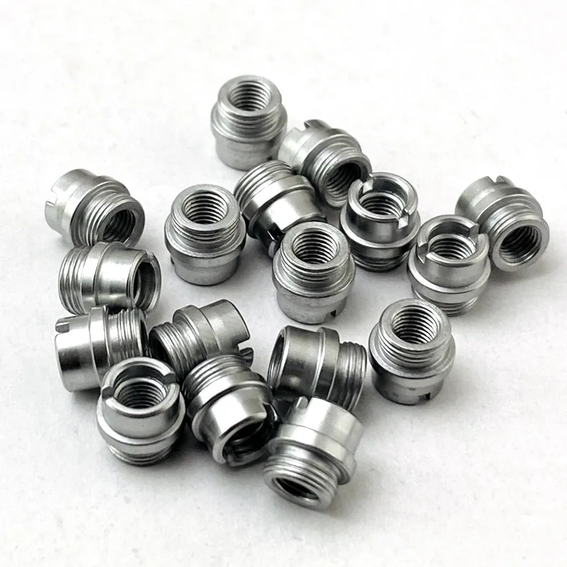 4pcs Small Hunting 1911 Grip Screw Bushings Thread Silver Durable CNC Machined 416 Stainless Steel Outdoor Sports Spare Parts