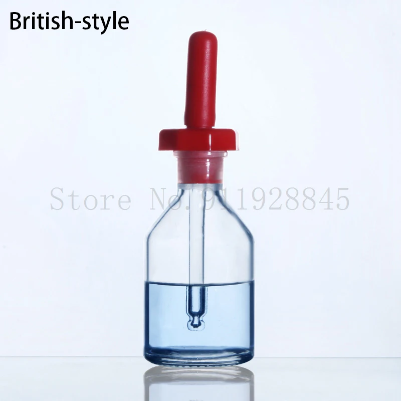 4pcs/lot Transparent /Brown British dropper bottle Dropper Bottle Gropping Glass Laboratory Drop