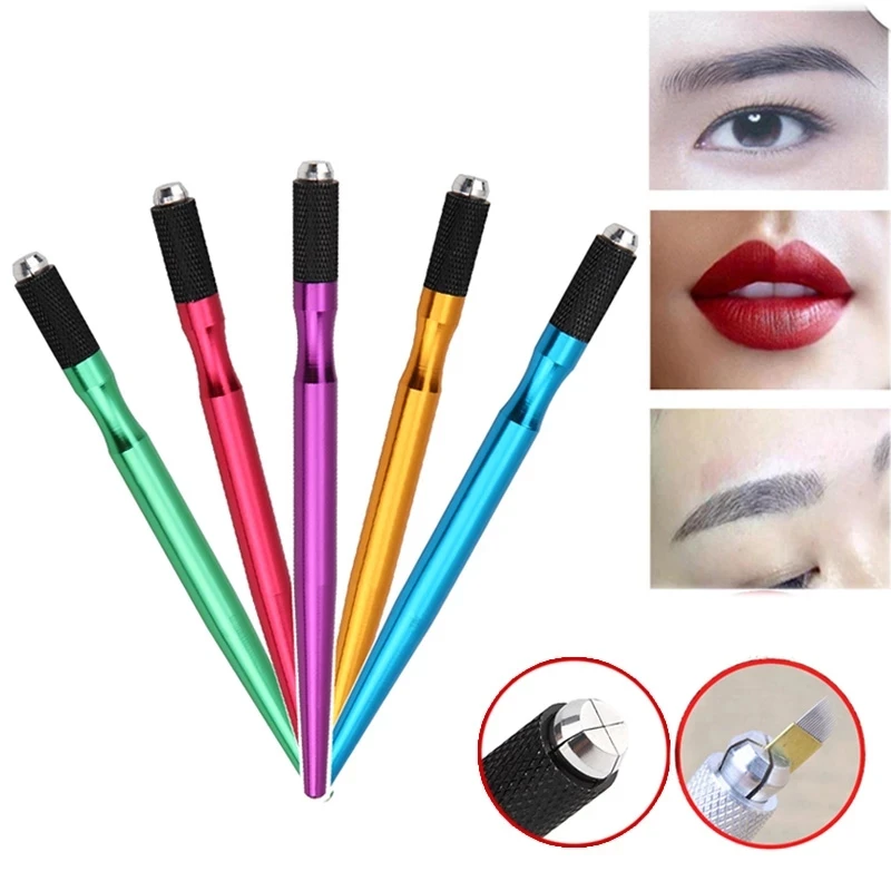 1pcs Eyebrow Manual Pen Semi Permanent Makeup Eye brow Eyeliner Lip Tattoo Manual Pen Microblading Pen Tattoo Supply