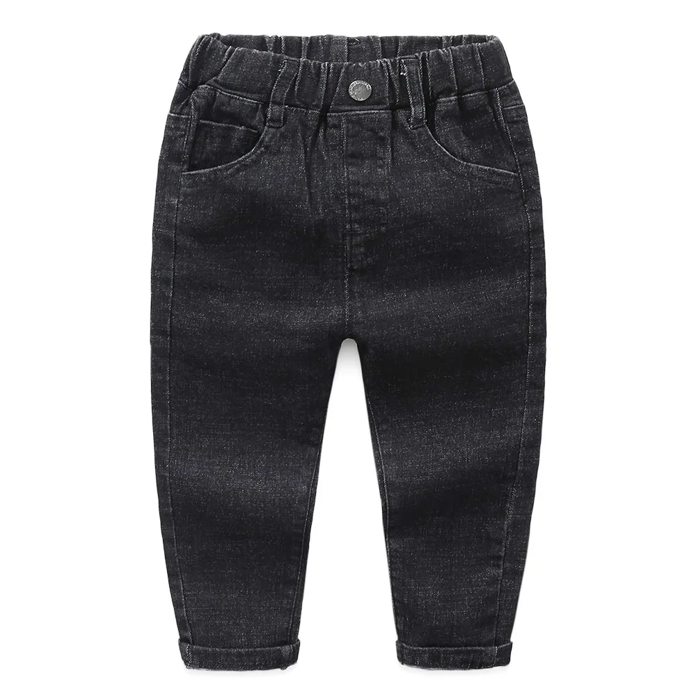 New 2020 Kids Fashion Solid Jeans Long Trousers Pants Boys Classic Denim Pants Baby Jeans Autumn Winter Clothing for 2-8 Years