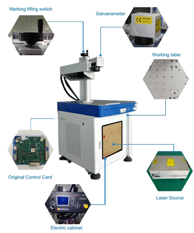 Made in China di Alta Qualità a Basso Prezzo 3W Uv Macchina per Marcatura Laser per La Marcatura Laser