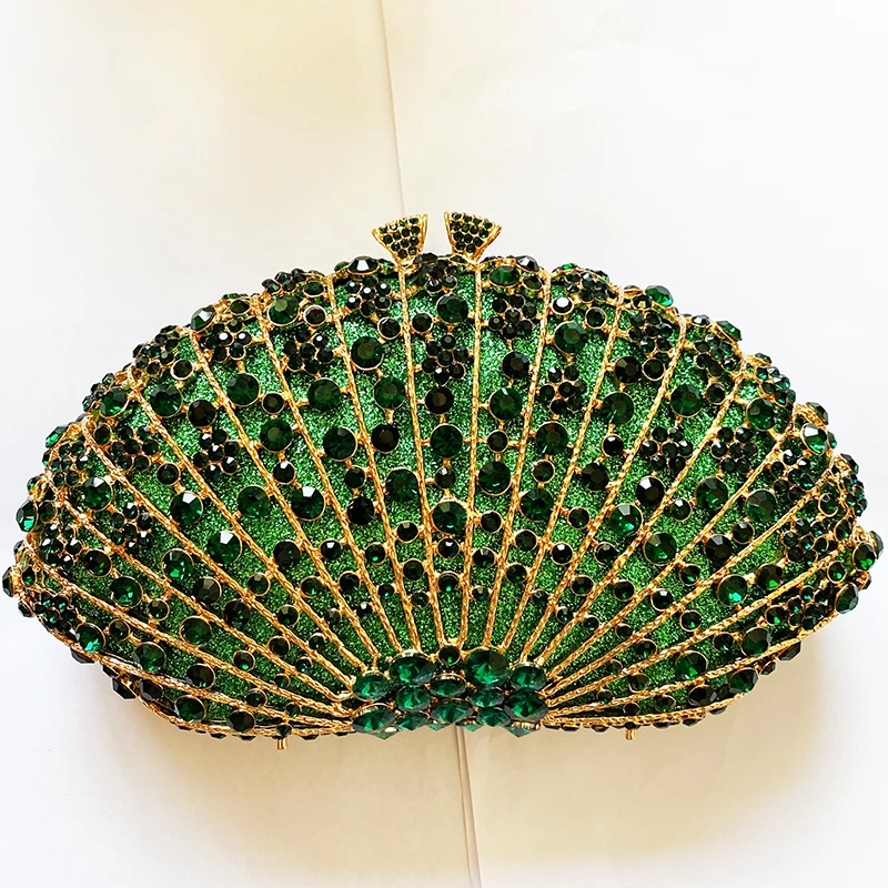 الأخضر الماس مساء المحافظ حقيبة صغيرة الذهب معدن المرأة كريستال براثن حقائب وحفلة موسيقية المحافظ الفاخرة الزفاف حقائب اليد الزفاف
