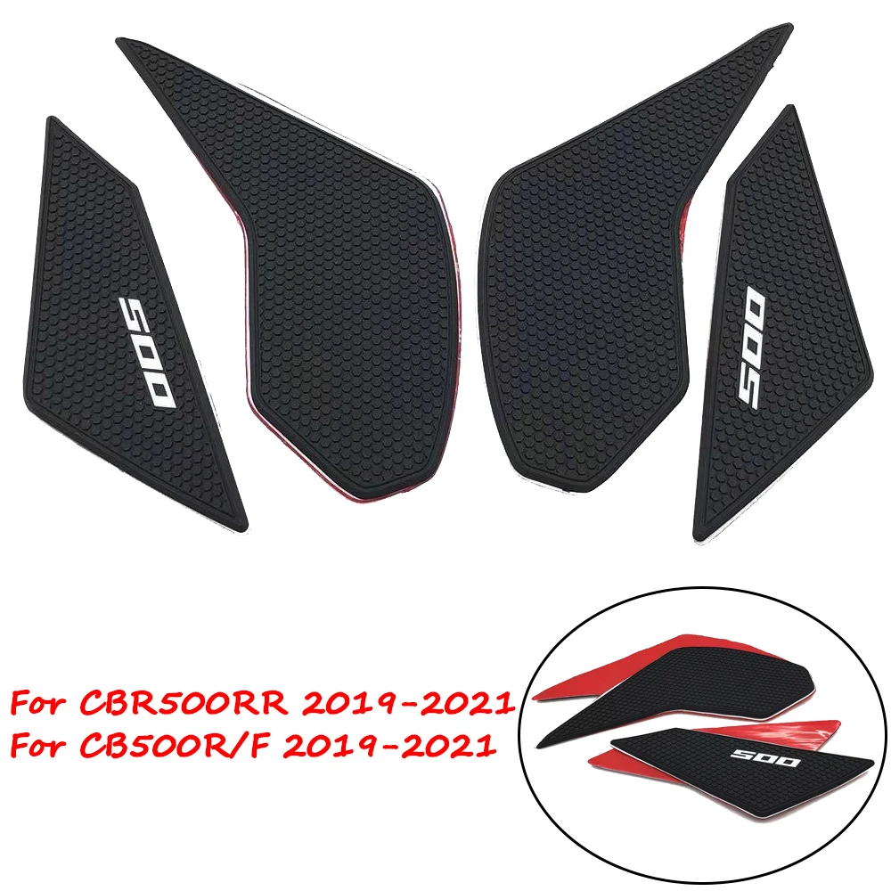 

Motorcycle Anti-Heated Gas Tank Side Traction Knee Protector Anti Slip Pad For Honda CBR500RR CB500R CB500F CB500 R/F 2019-2021