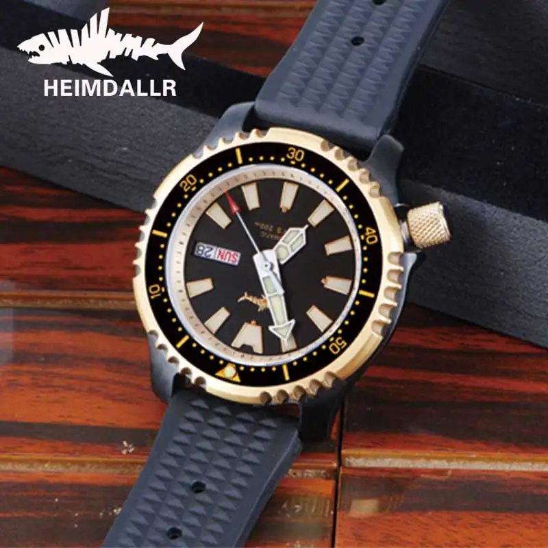 HEIMDALLR Men\'s Abalone Diving Watch Sapphire Crystal NH36A Automatic Watch C3 Super Luminous 200M Dive Mechanical Watch Men