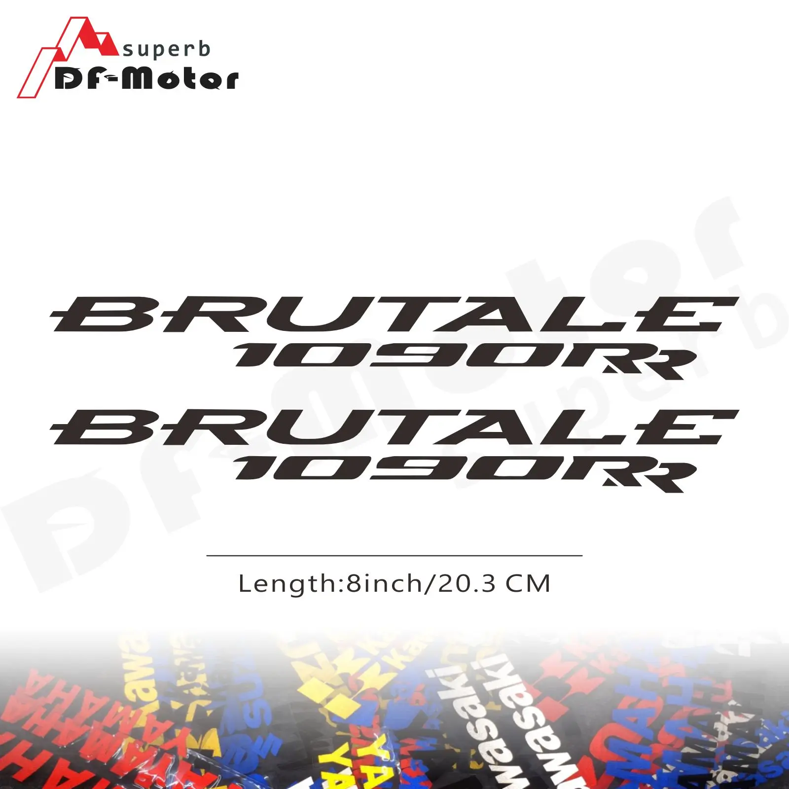 8 pulgadas reflectante etiqueta engomada de la etiqueta engomada del coche de ruedas carenado pegatina para casco etiqueta MV Agusta Brutale 1090 R RR