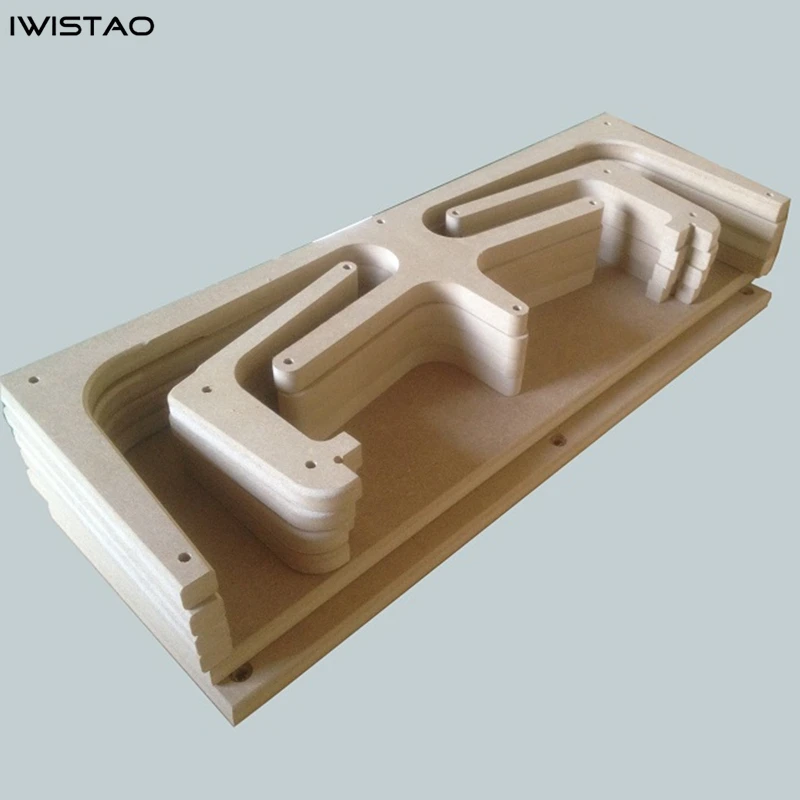 IWistao-Alto-falante HiFi de gama completa, Kits de gabinete vazio, alto-falante central, estrutura do labirinto MDF, tubo Amp, 3-4 ", 1 Pc