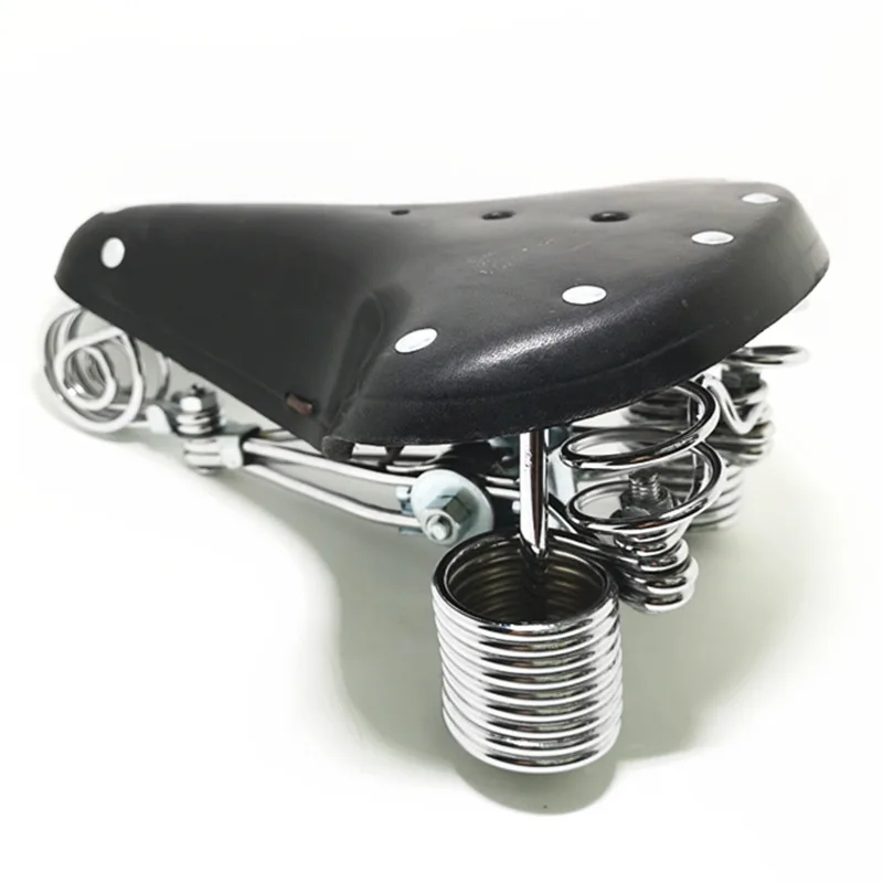 G46 Fahrradsattel Vintage 100% Rindsleder-Sattel Verstärkter Metallrahmen im Alten Stil – Detail 5