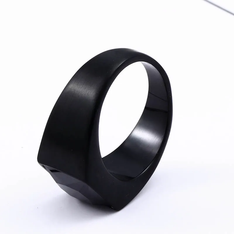 BEIER 316L stainless steel Simple men and women rings Fashion Inlaid Red/Blue/Black Stone jewelry BR8-701