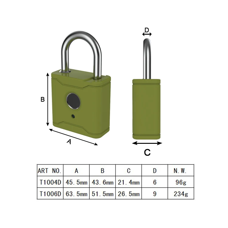 Portable Smart Fingerprint Lock Electric Biometric  Lock USB Rechargeable IP65 Waterproof TT LOCK app replaceable silicone cover