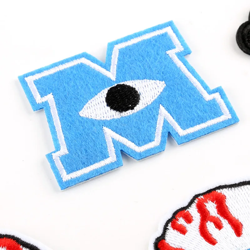 Iron on Eyes Palm Patches for Clothing Stripe Punk Embroidered Patches Eyes Palm Badge Sticker on Clothes for Kids DIY Appliques