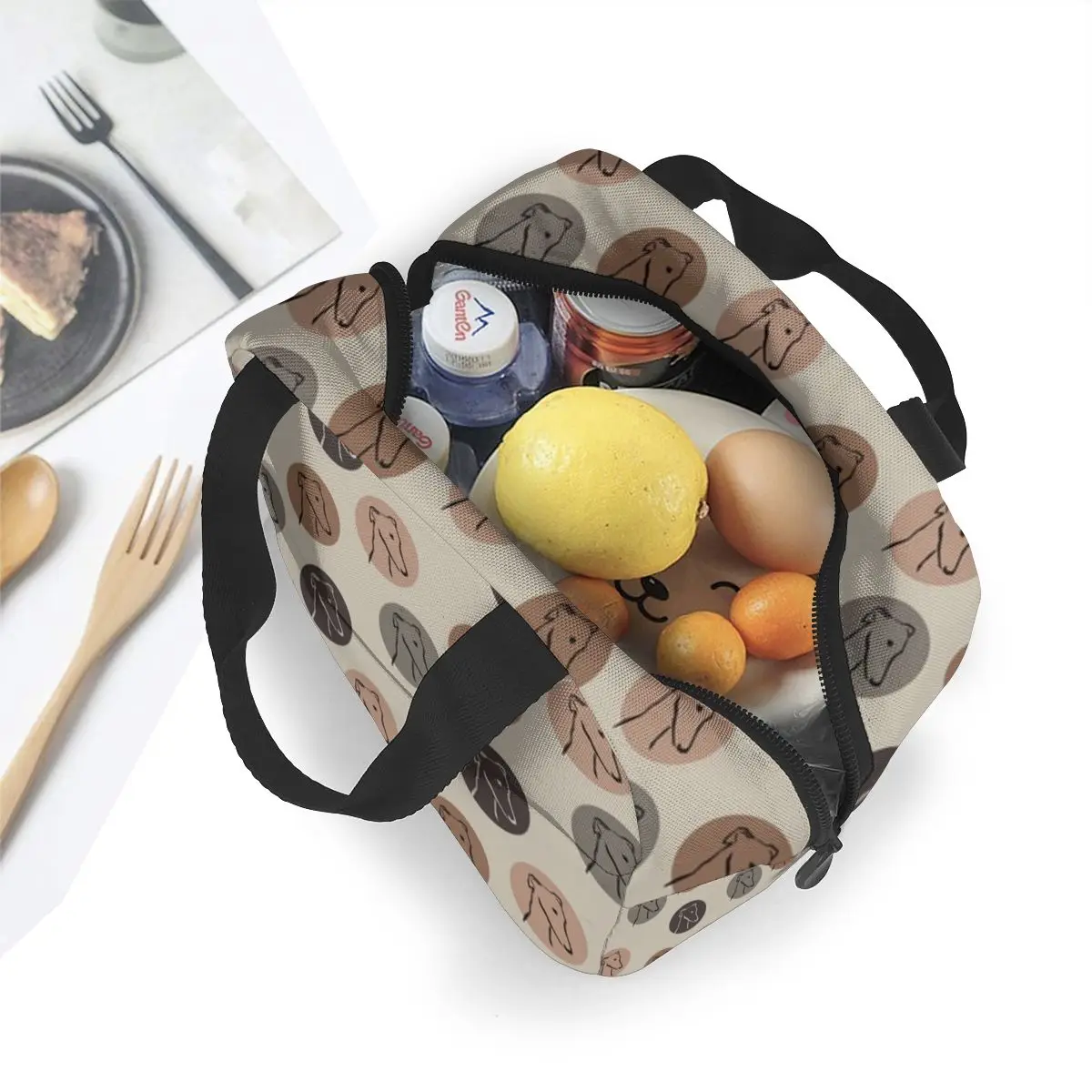 NOISYDESIGNS Greyhound Print Insulated Lunch Bags for Women Kids Lunch Bag Children Oxford Cloth Lunchbag Women Picnic Food Bag