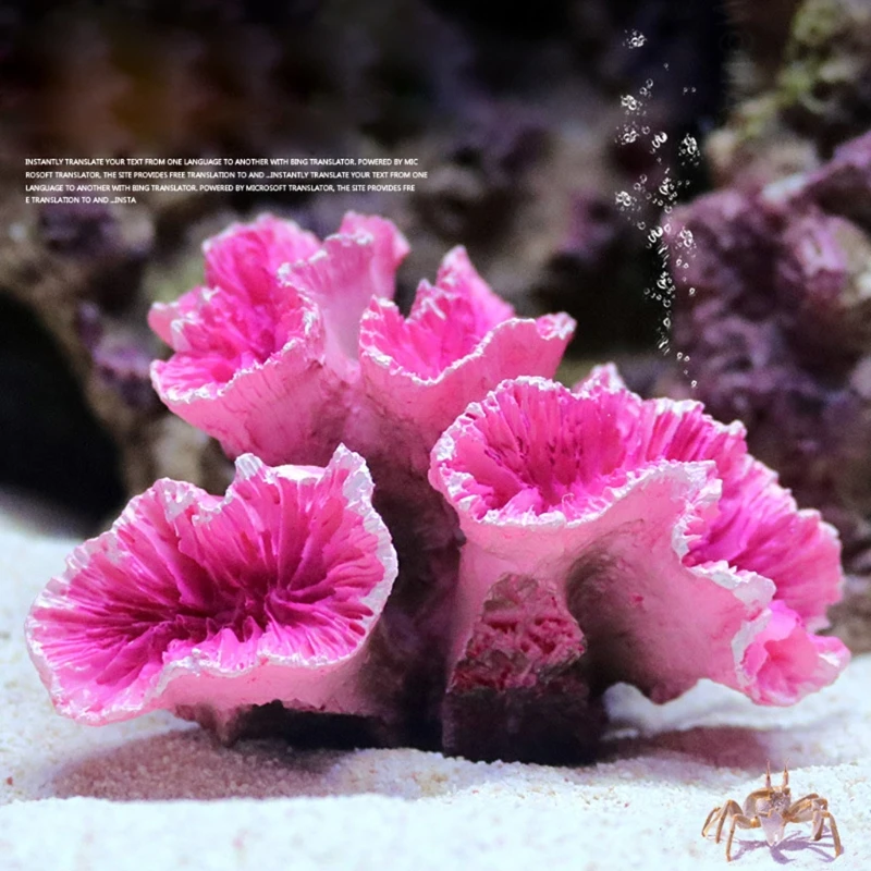 Simulation Aquarium Coral Decoration Fish Tank Hiding Mountain Cave Betta Fish Hideaway Rock Coral Reef Ornament