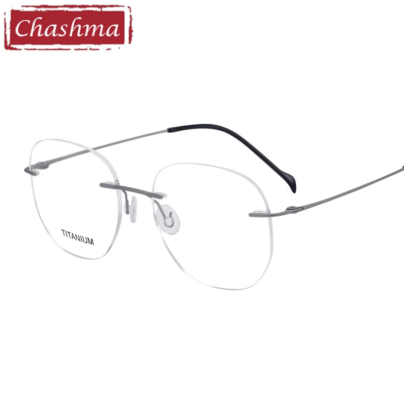 Round Glass 2 g Men Prescription Eyeglasses Graduation Lenses Light Optical Frames Rimless Titanium Spectacle Frame for Women