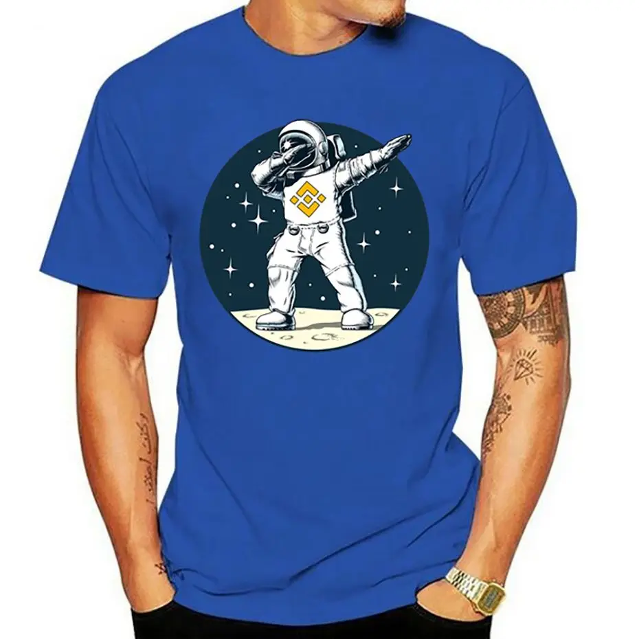 Binance BNB Cryptocurrency Crypto Coin Disco Moon Astronaut Binance Hodler Dabbbing Space Man T Shirt Streetwear Hip Hop T-Shirt