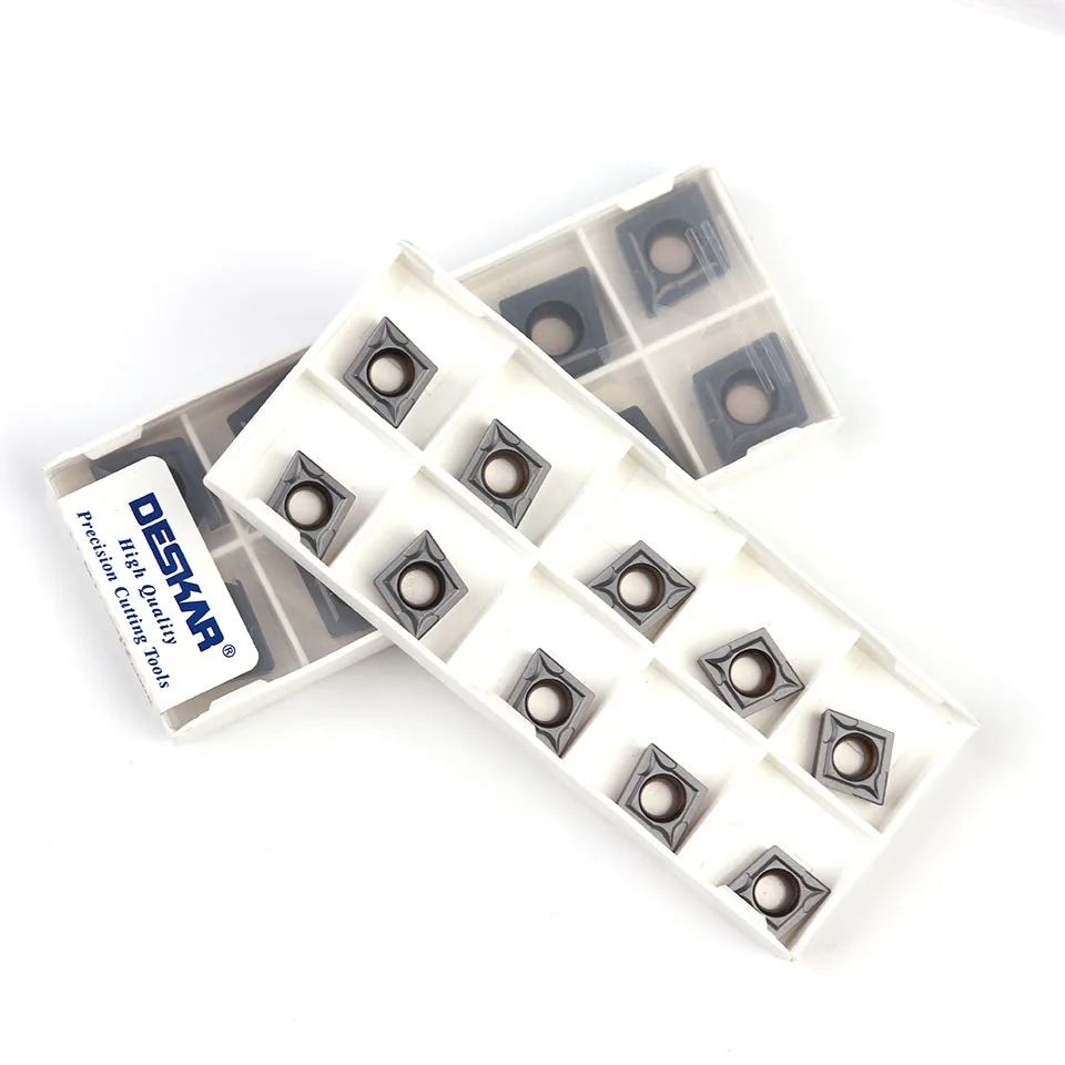 DESKAR CCMT09T304 CCMT09T308 LF6008 CCMT120404 LF6008 CCMT120408 LF6008 Kim Loại CNC Dụng Cụ Xoay Carbide Lưỡi Dao Bằng Thép Không Gỉ