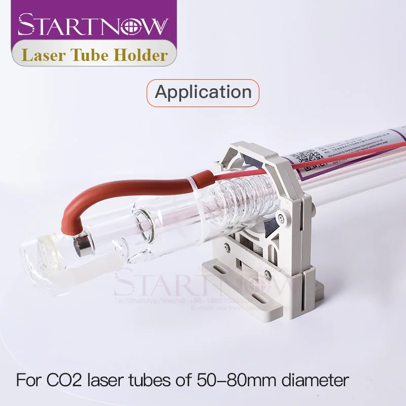 Startnow CO2 Laser Tube Holder Mount Flexible Plastic Lamp Support D50-80 Adjustable Bracket Base For Laser Cutter Machine Parts