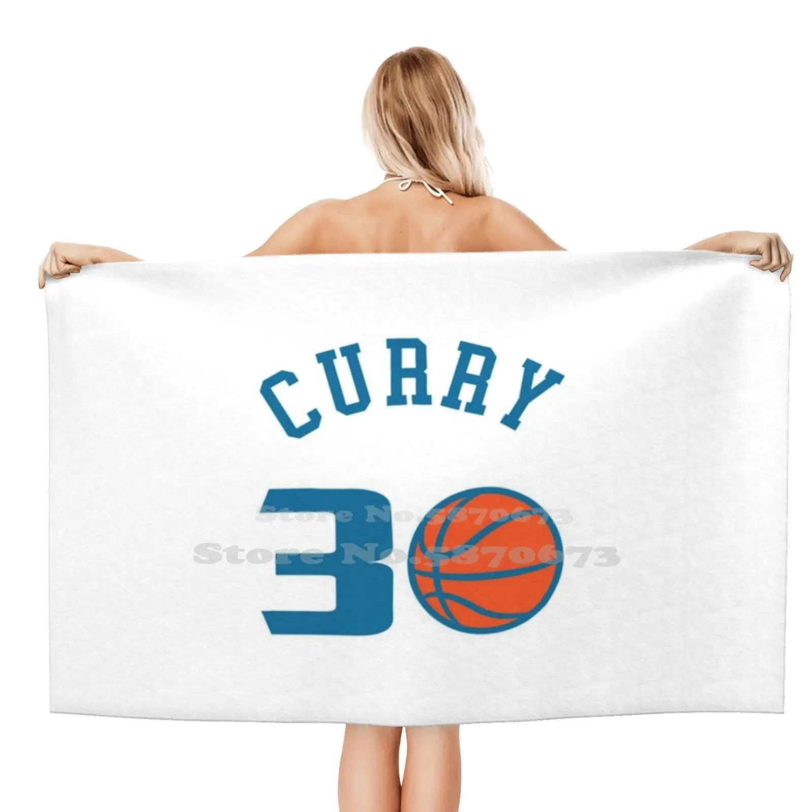 Basketball Soft Comfortable Bath Shower Towel Curry Stephen Basketball Design Sport Sporting Outfit Look Cool Trendy