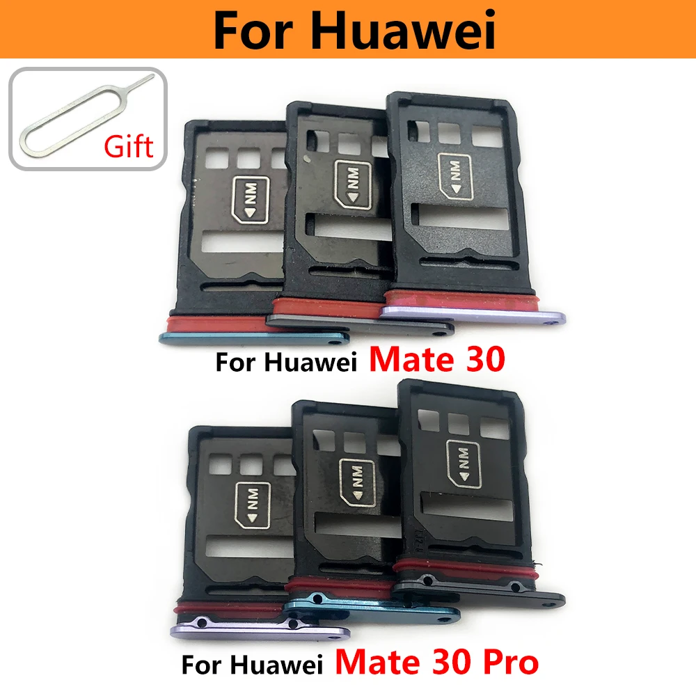 

NEW Mobile Phone Sim Card Micro SIM Card Holder Tray Chip drawer Slot Holder Adapter Socket + Pin For Huawei Mate 30 Pro Lite
