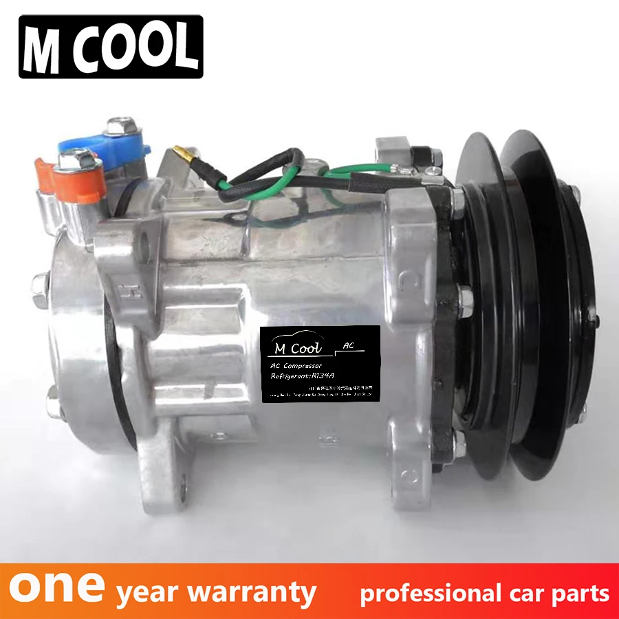 NEW SANDEN 7H15 CAR AC Compressor For EXCAVATOR 1B 24V AIR CONDITIONING COMPRESSOR ASSY