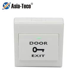 86*86mm DC 12V Push Exit Release Button Switch with Button Box for Door Access Control System Plastic Panel Button
