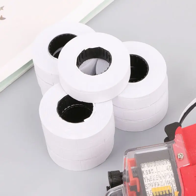 10 Rolls Price Label Paper Refill Tag Mark Sticker Double Row For MX-6600 Labeller Gun W91A