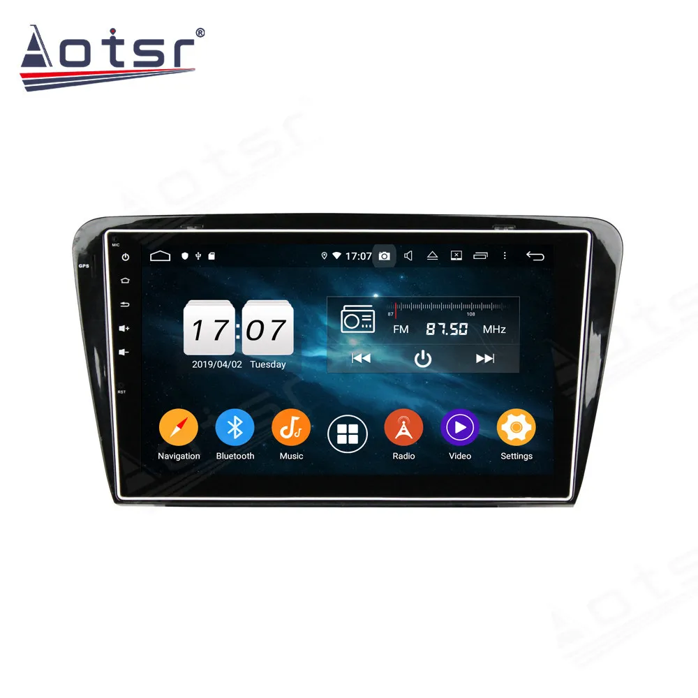 Android Car Multimedia Stereo Player For Skoda Octavia 2013-2018 Tape Radio Recorder Video Auto GPS Navi Head Unit No 2Din 2 Din