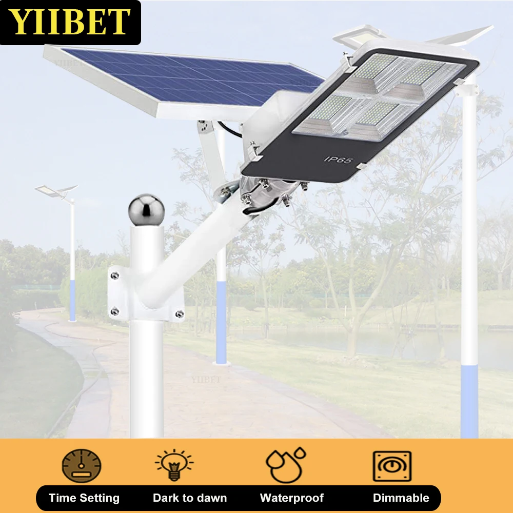 YIIBET 50W300W IP65 Solar Parking Lot Light Farm Lightings Solar Lamp Street Lights Dusk To Dawn LED Garden Lamps садовый фонарь