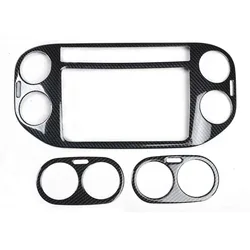 Fit For Volkswagen Tiguan 2010 2011 2012 2013 2014 Car Dashboard Air Vent Cover Frame Car Trim Interior Car Accessories 3Pcs/set