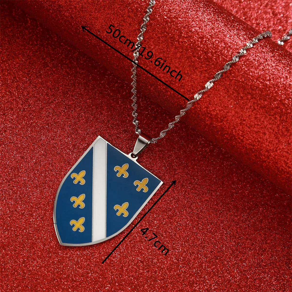 Stainless Steel Bosnia & Herzegovina Pendant Necklaces For Women Bosna Hercegovina Chain