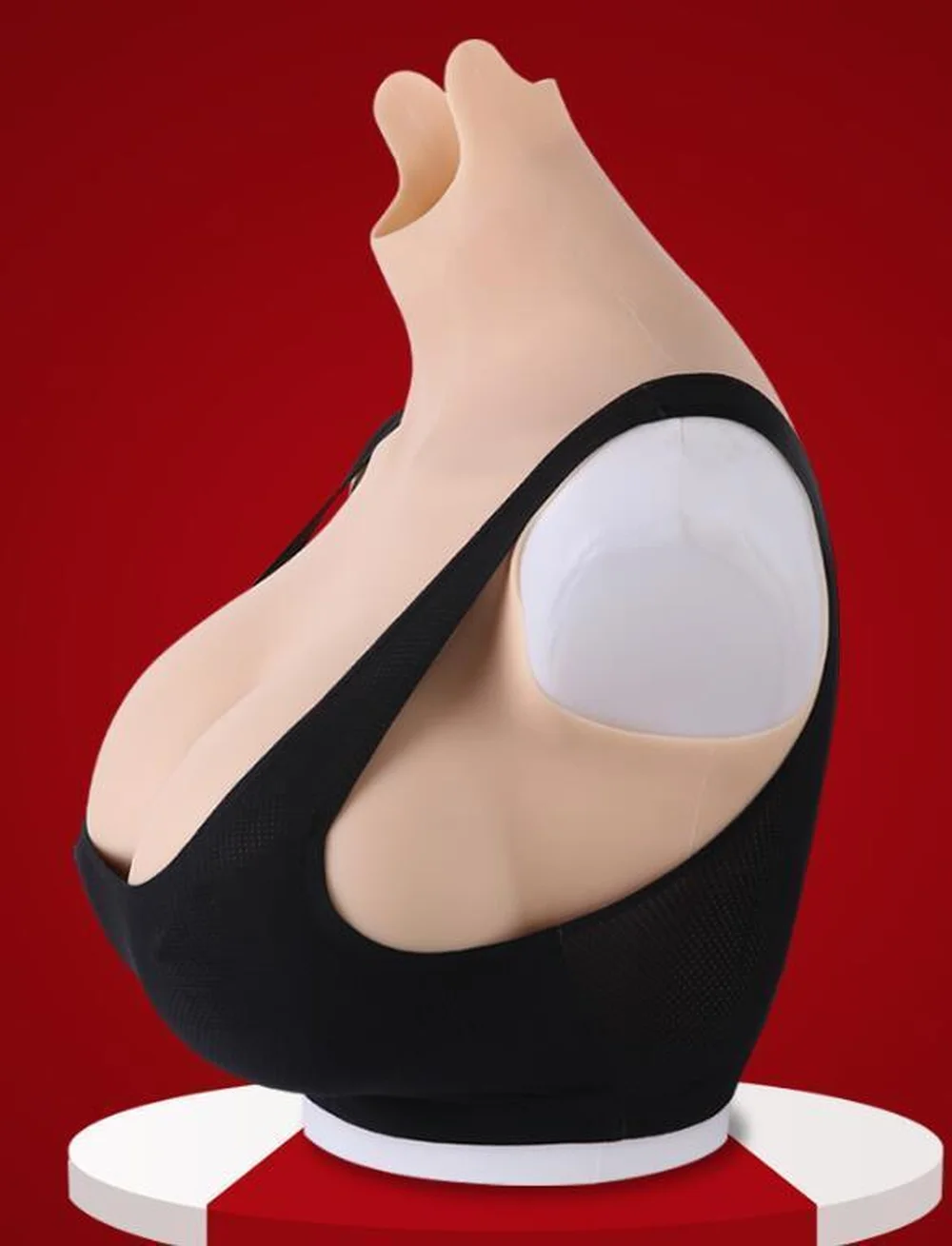 2020 Silicone Breast Forms Artificial Soft Fake Boobs BodyTight Suit G CupTriangle Suit for Crossdresser Transvestite Drag Queen