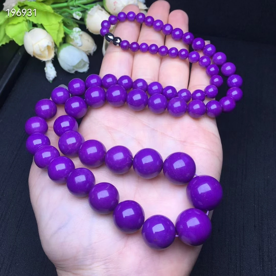 

Natural Purple Phosphosiderite Pendant Round Beads Necklace Gemstone Women Men Phosphosiderite Necklace Jewelry 5-13mm AAAAAA