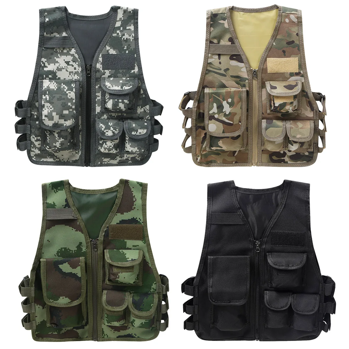 Children Outdoor CS Shooting Protection Bulletproof Vest Kid Military Uniform Combat Training Camping Hunting Tactical Waistcoat