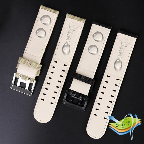 Imagen 2 del producto Reloj de lona con parte inferior Lea-ther para Hamilton Khaki Field Watch H 68201993   H H. 7060596   Correa de reloj Correa de reloj Seiko 20 mm 22 mm Hebilla