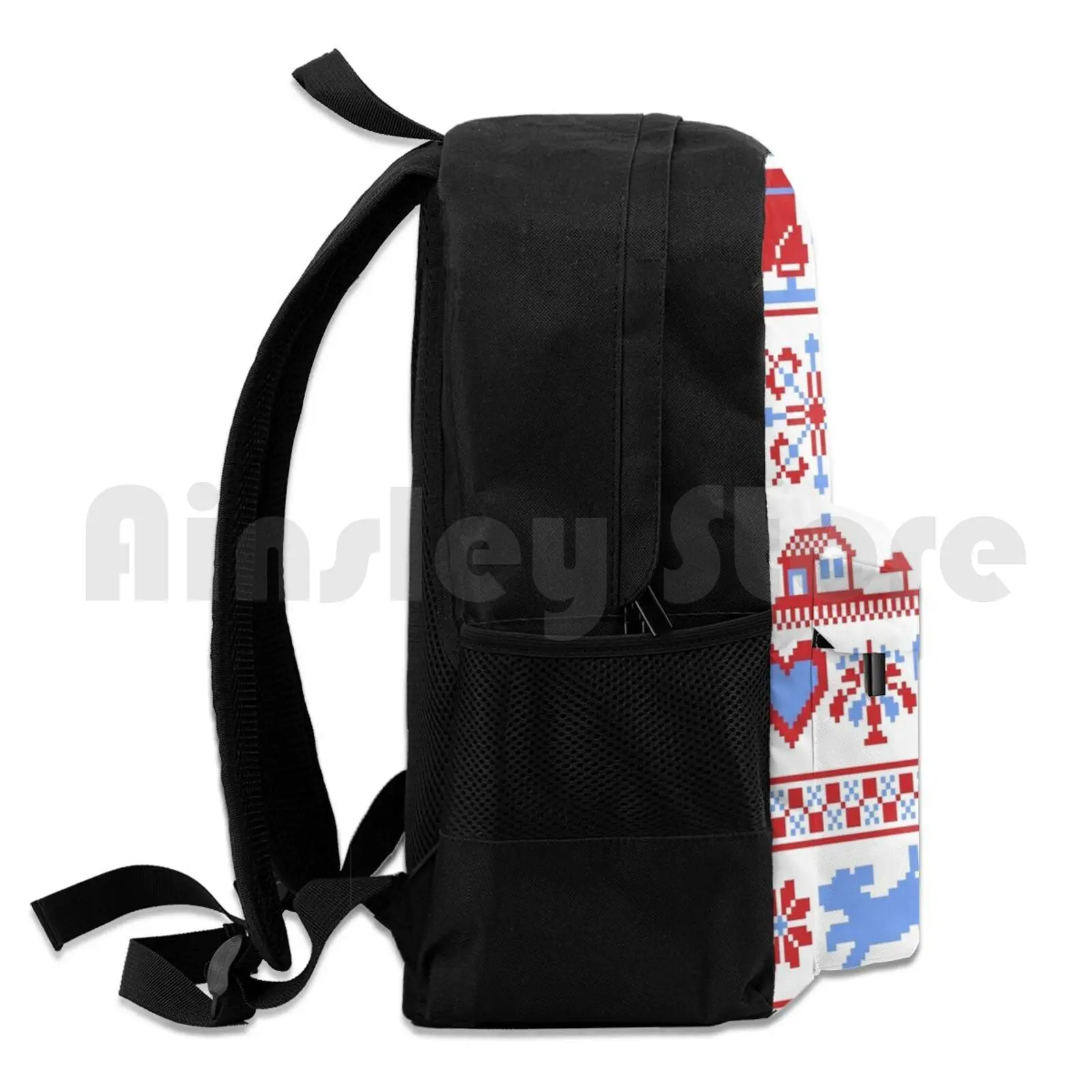 Winter Ice Skating Aesthetic Outdoor Hiking Backpack Waterproof Camping Travel On Ice Yoi Ice Skating Figure Skating Pixel Art image 5