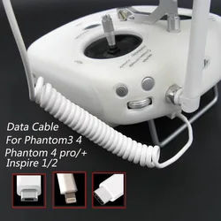 Портативный пружинный кабель для передачи данных на Android IOS Тип C для DJI Phantom 3/4 PRO + Inspire 12 подходит для телефонов IPhone IPad Android