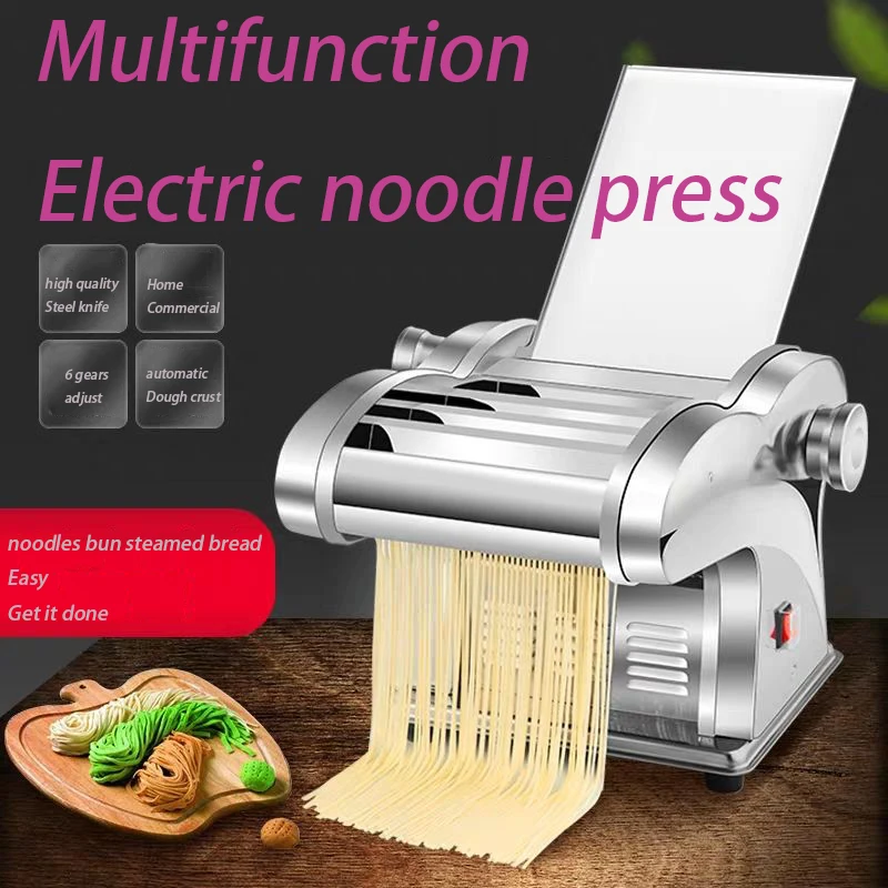 

220V Multifunctional Electric Wonton Dumpling Skin Maker Electric Noodle Machine Thickness Adjustment Press Dough Make Noodles