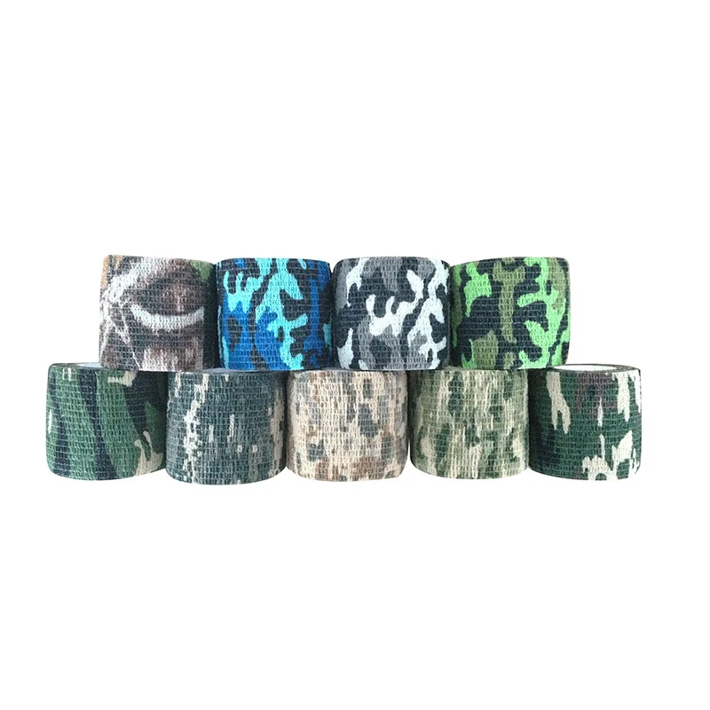 5x4.5cm Outdoor Self-adhesive Camouflage Stretch Bandage Non-woven Tape for Rifle Gun Flashlight First Aid Health Care Security