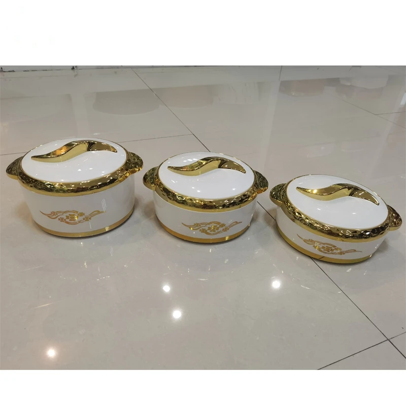 3Pcs/Set 1.5/2/2.5 Liter Food Warmer Thermal Insualtion Hot Pot Ramadan Event Lunch Box For Wedding Family Party