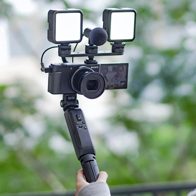 For Ulanzi PT-23 Triple Cold Shoe Bracket Mount Holder Nikon Canon Sony DSLR SLR Camera Monitor Mount Smartphone Vlog Bracket