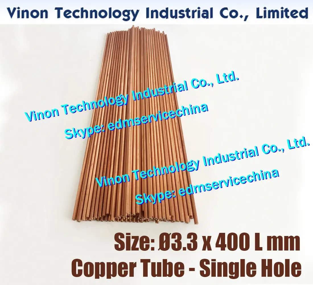 

(30PCS/LOT)Ø3.3x400Lmm Copper Tube Single Hole,Copper EDM Tubing Electrode Tube Diameter 3.3mm Length 400 for Electric Discharge