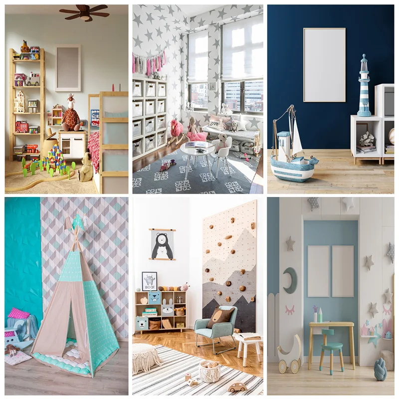 SHENGYONGBAO Children Kids Photography Backdrops Baby Shower Newborn Birthday Photo Backgrounds Room Party Decor ETF-05